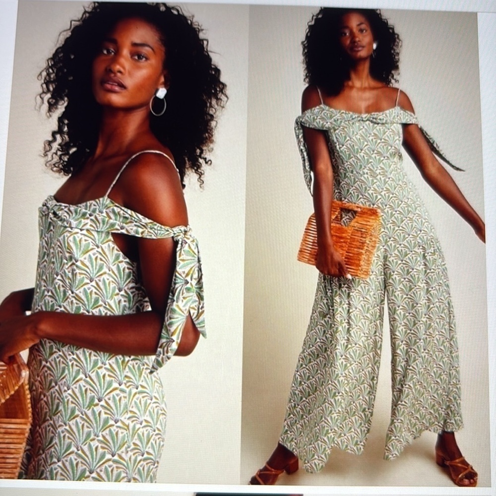 Anthropologie Londonberry Palm Leaves Jumpsuit 6